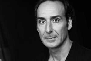 B&W portrait of Alexandre Desplat