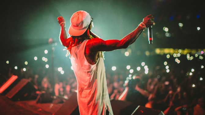 Lil Wayne performs. 