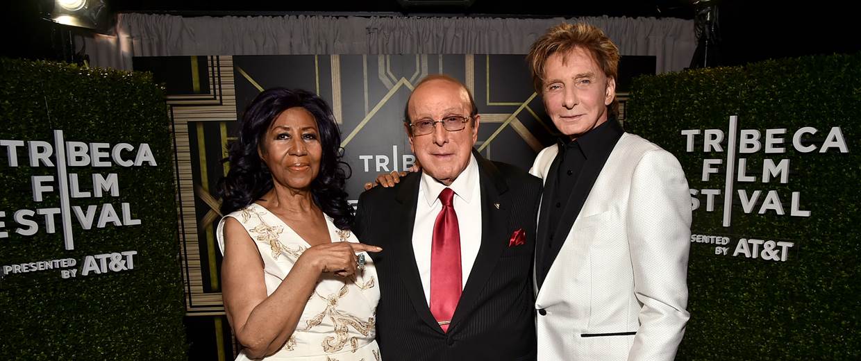 Aretha Franklin, Clive Davis and Barry Manilow