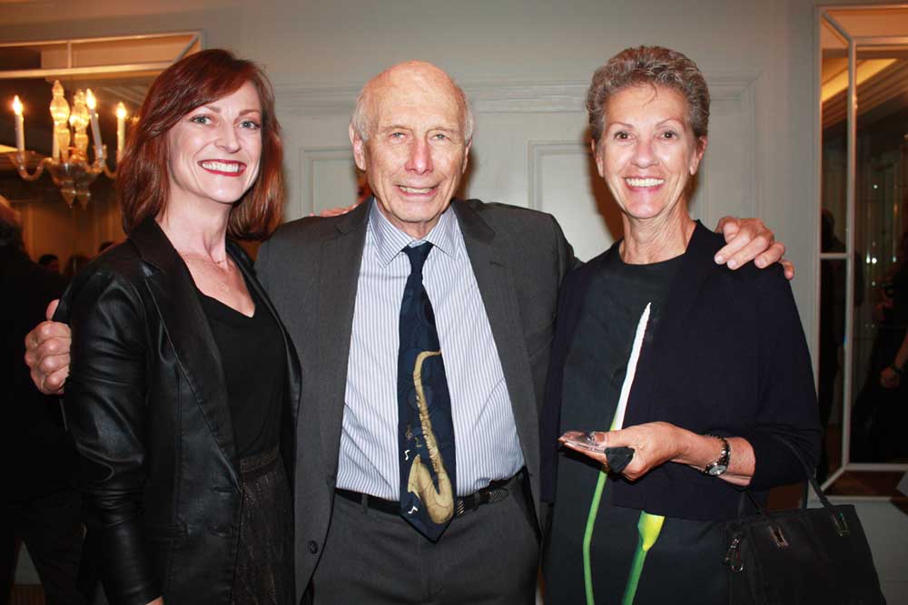 Jay Cooper with Rebecca Herrick (left) and Rose Scaraglino.