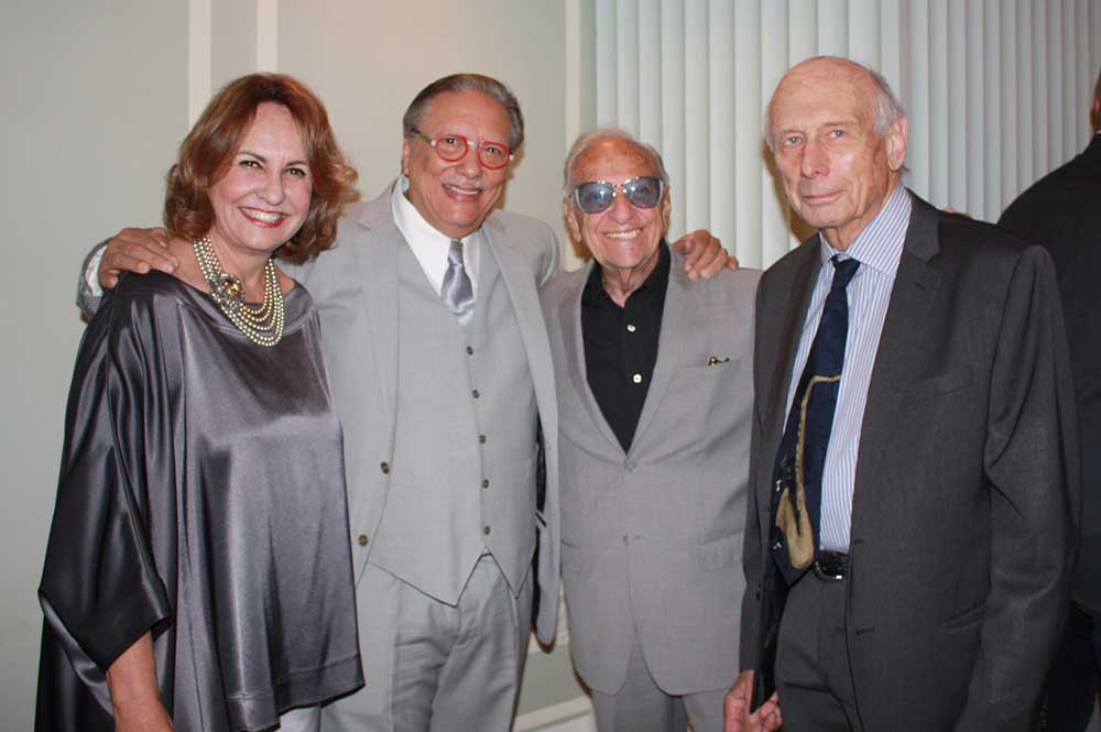 Jay Cooper (far right) and trumpeter Arturo Sandoval (second from left)