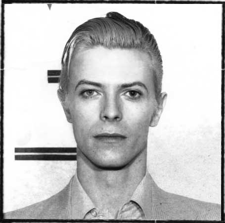 David Bowie's arrest shot.