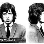 Mick Jagger mug shot.