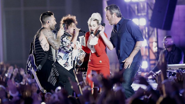 The Voice coaches including Miley Cyrus and