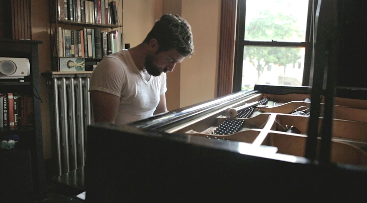 Composer David Cieri at the piano.