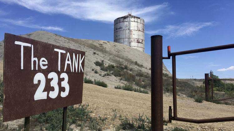 An old water tank is now a recording destination in Rangely, Colorado