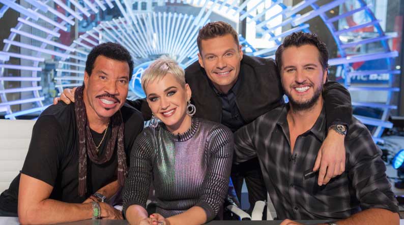 Lionel Richie, Katy Perry, Ryan Seacrest and Luke Bryan