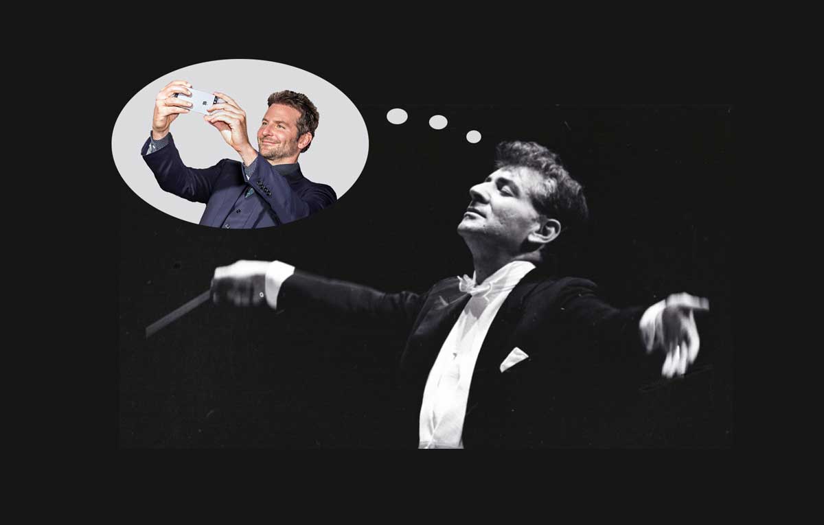 Bradley Cooper and Leonard Bernstein