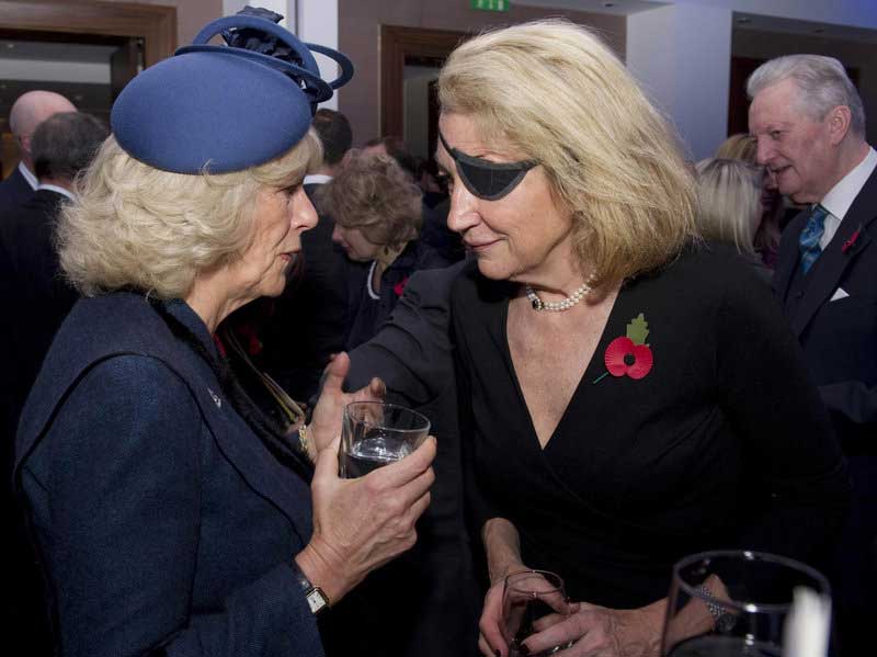 Marie Colvin sports her trademark eye patch.