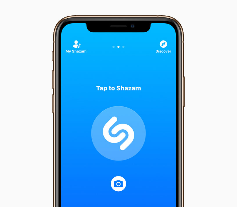 Shazam app on iPhone